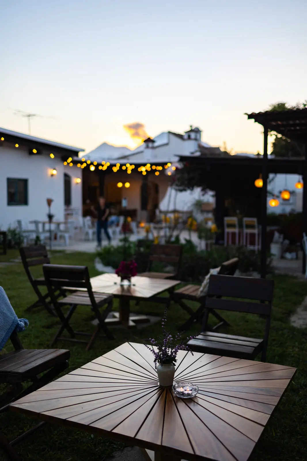 Sunset in the Rosanta garden, Antigua Guatemala